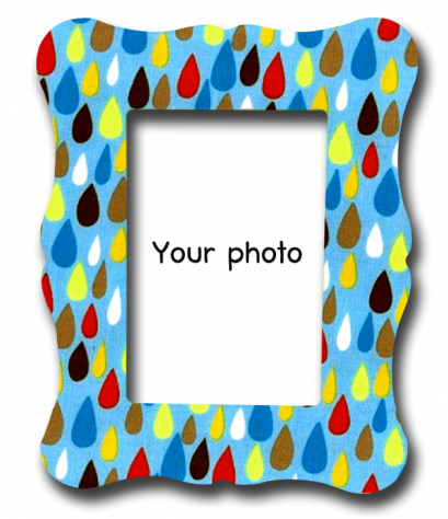 กรอบรูป rain drops colorful pattern frame